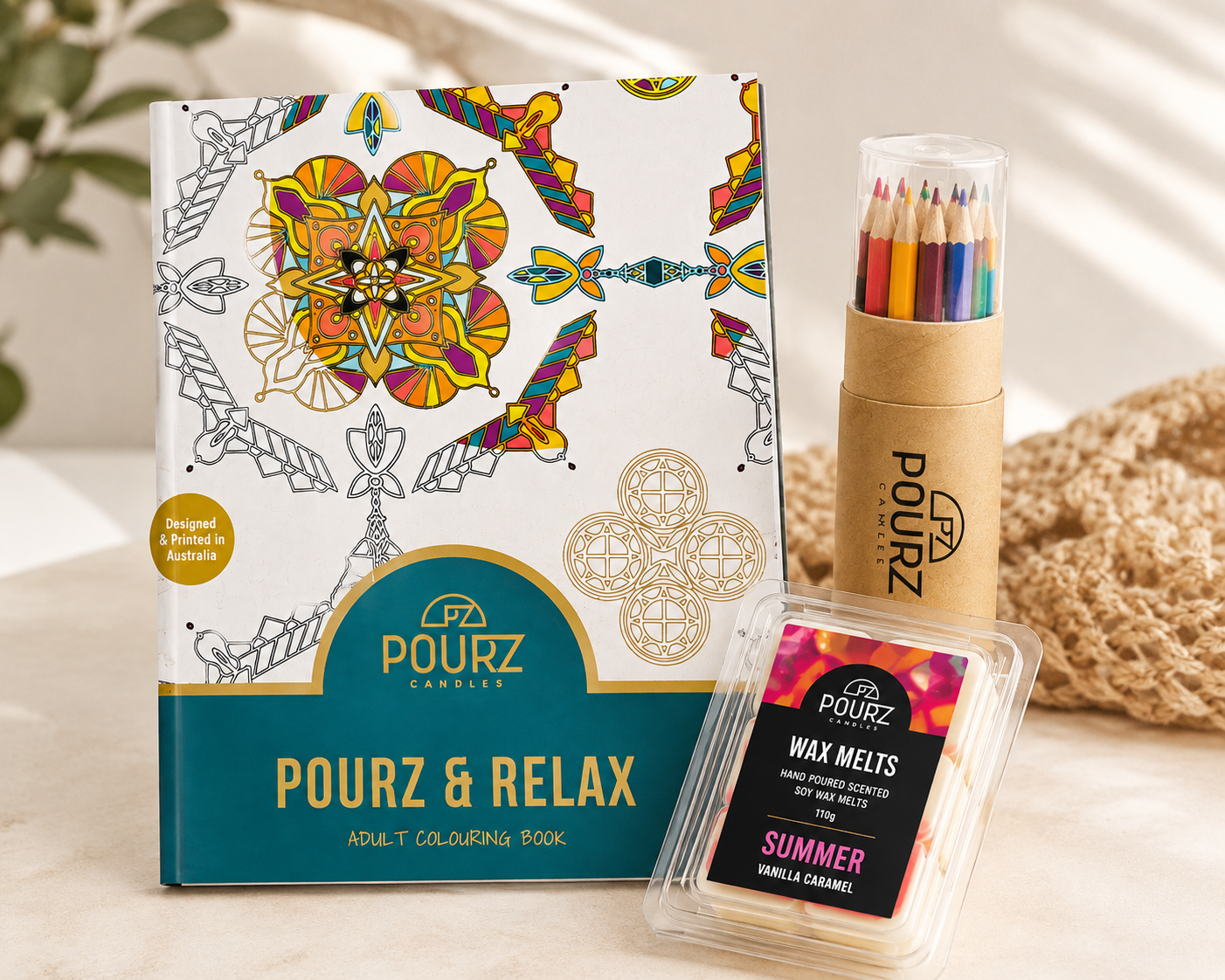 Pourz and Relax Colouring Pack with Melts