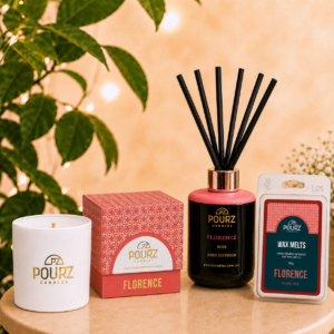 Pourz Scent Bundle (Candle, Reed Diffuser, Melt) Florence